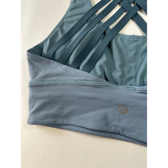 Lululemon Free To Be Moved Bra Size 8 Cascade Blue / Slate Blue - Picture 3 of 4